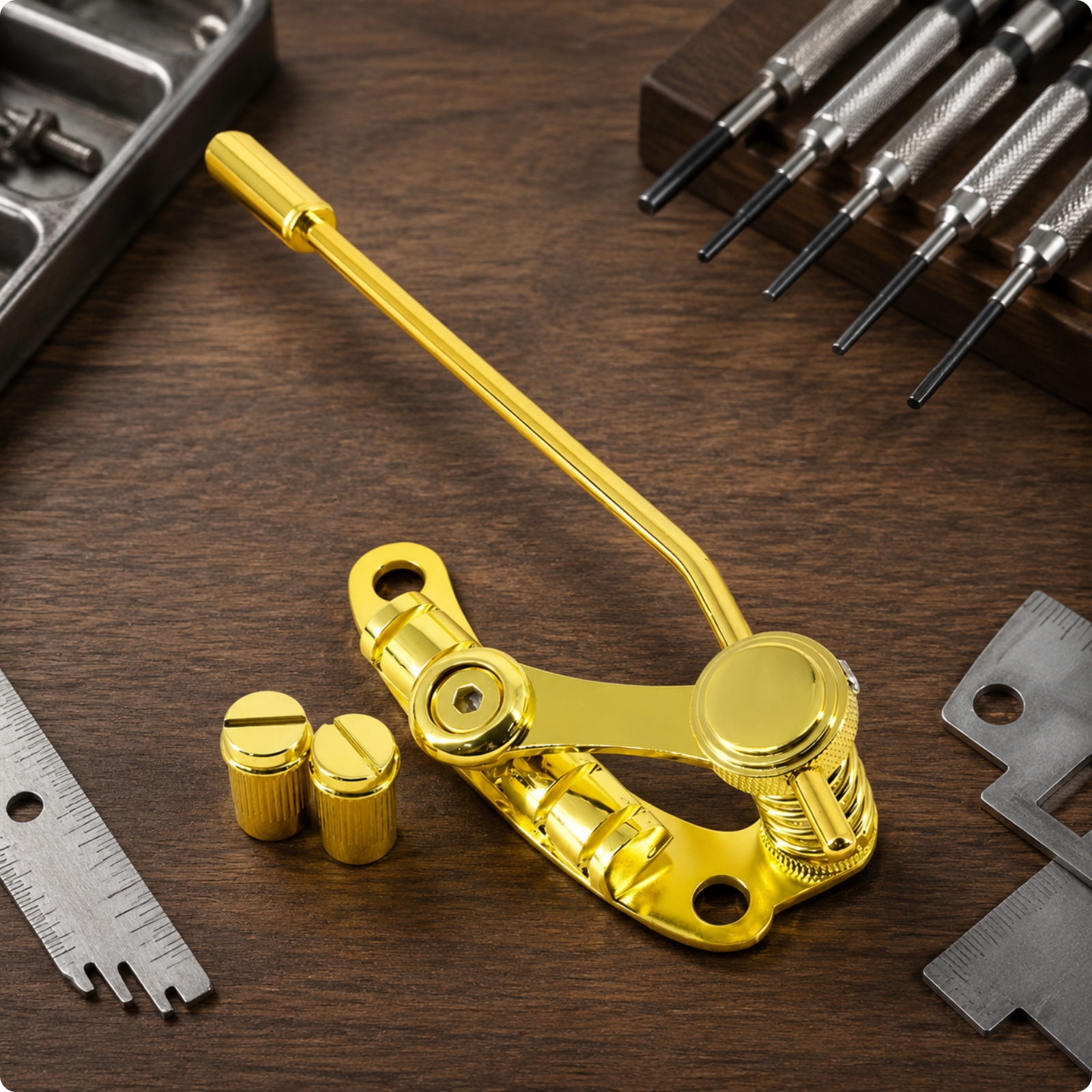 E-Gitarren Tremolo-Brücke mit Saitenhaltern aus Zinklegierung Gitarrenersatzteil