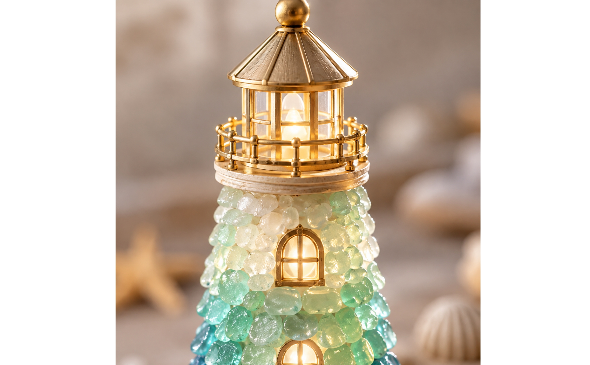 Craft Kit Glowing DIY Lighthouse Kit with LED String Lights Handmade