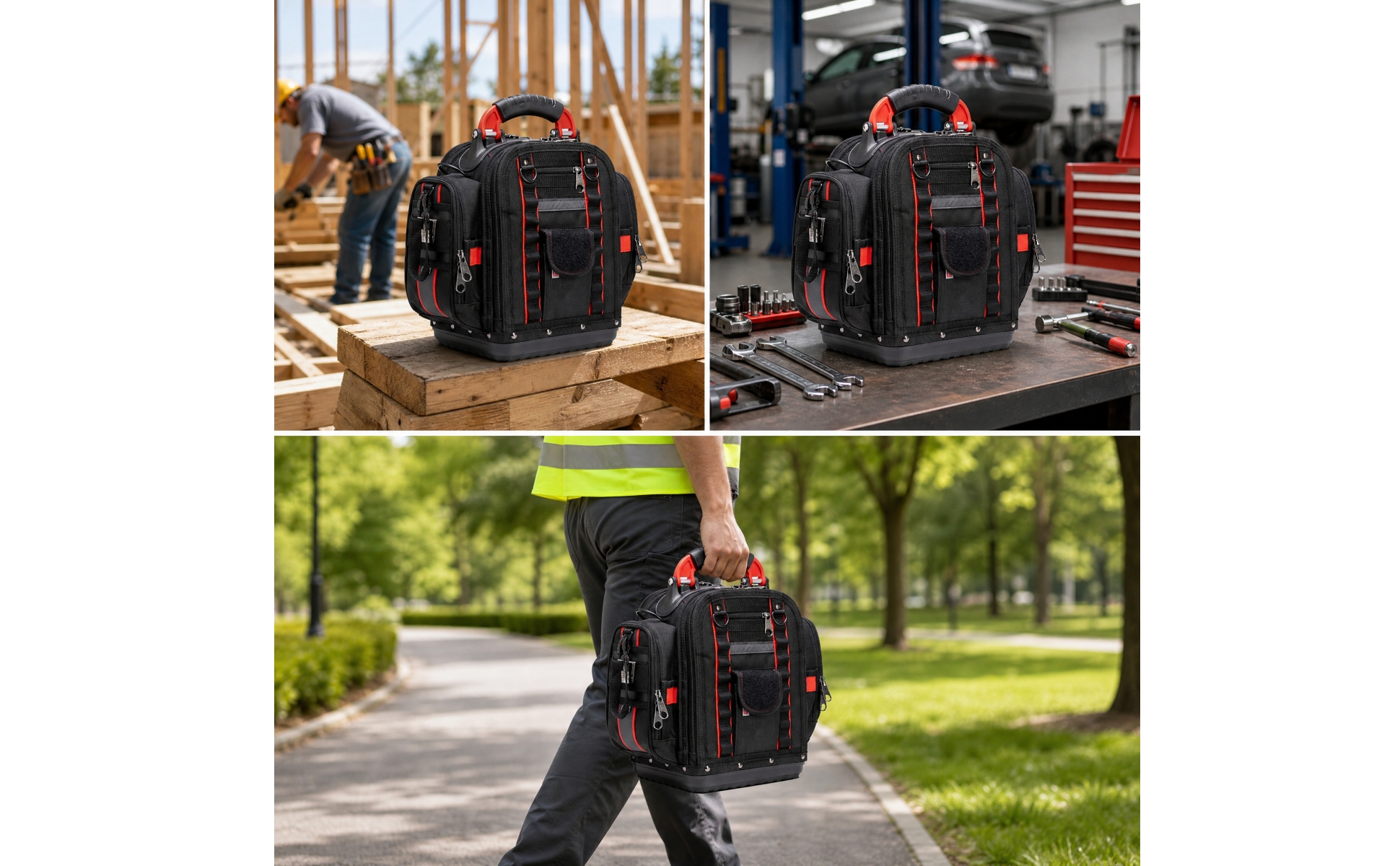 Tool Backpack with Multiple Compartments Multi-Compartment Tool Backpack Padded