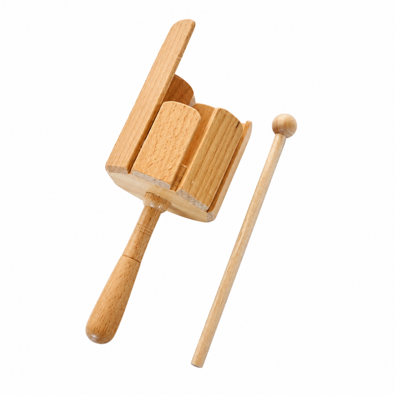 Handperkussion aus Buchenholz handgehalten Klangstab kompakt für Kreatives Spiel