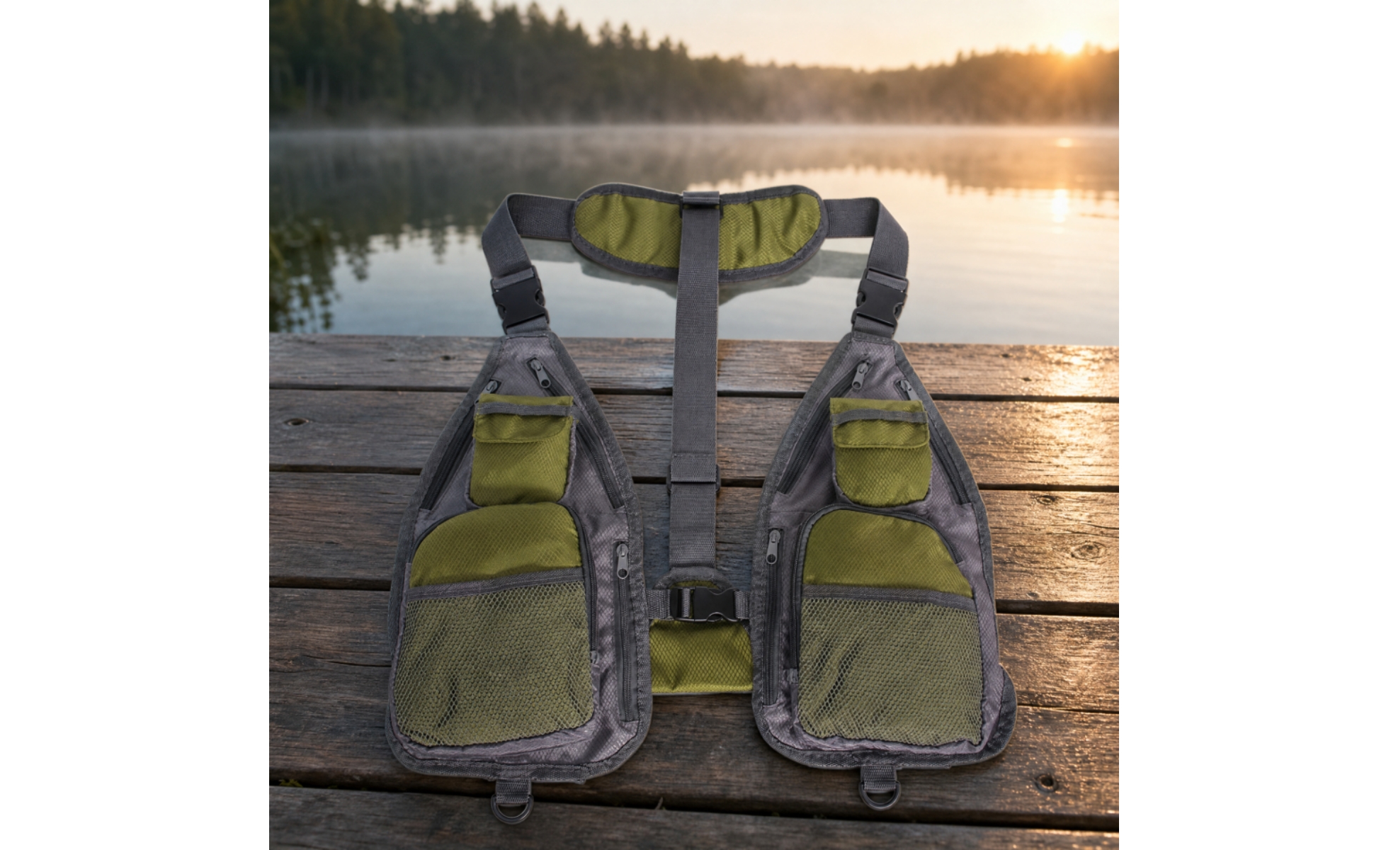 Fishing Vest Multi-Pocket Fishing Vest with Pockets Lightweight for Fishermen