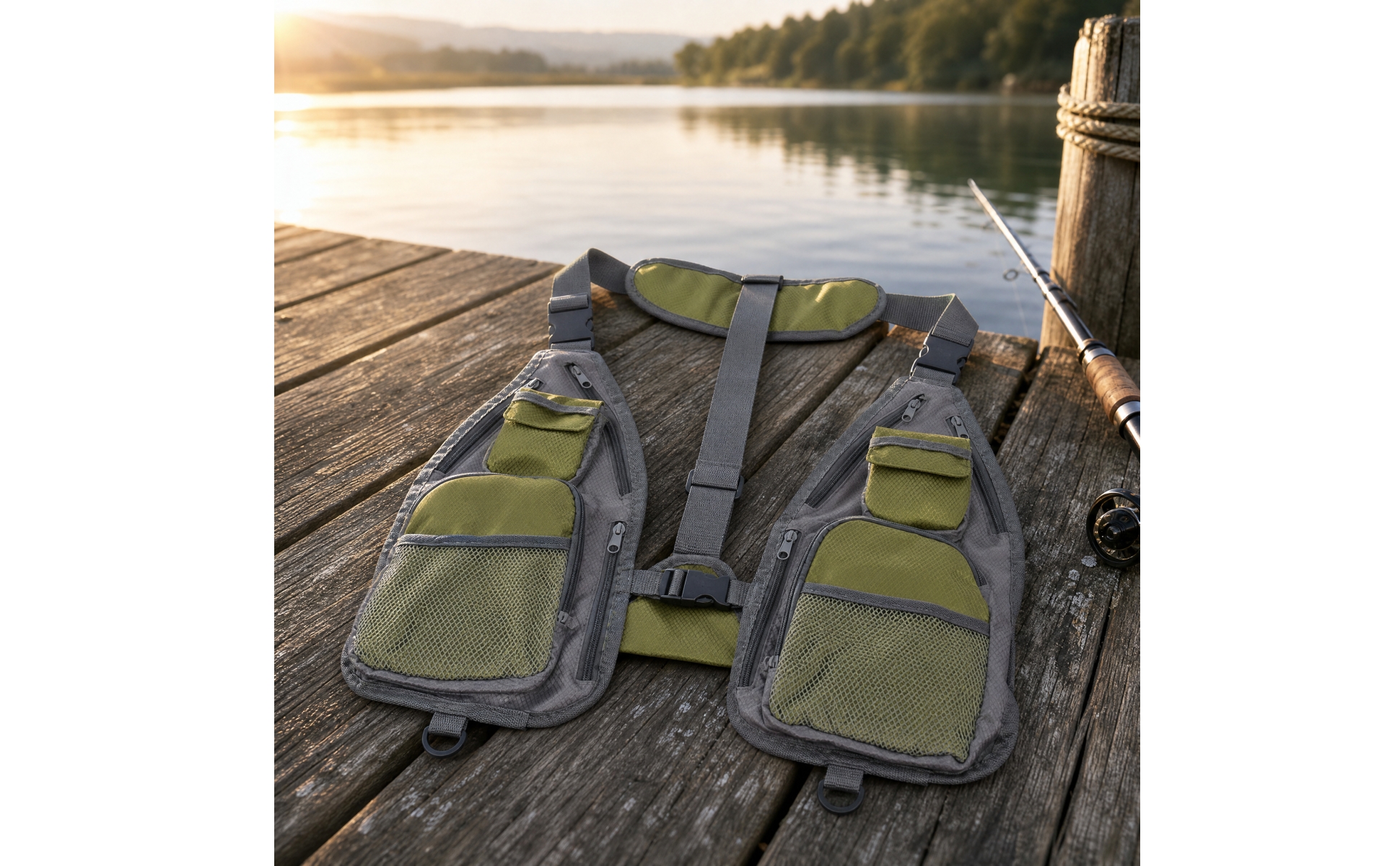 Fishing Vest Multi-Pocket Fishing Vest with Pockets Lightweight for Fishermen