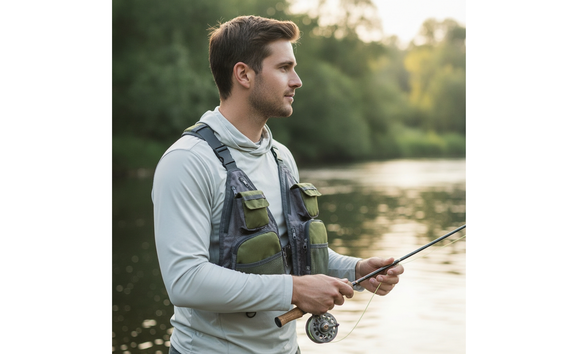 Fishing Vest Multi-Pocket Fishing Vest with Pockets Lightweight for Fishermen