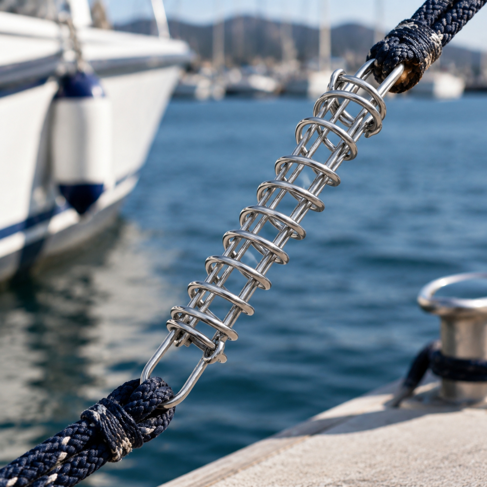 Spring Line Docking Marine Mooring Spring Snubber for Yacht Dock Lines | eBay Australia