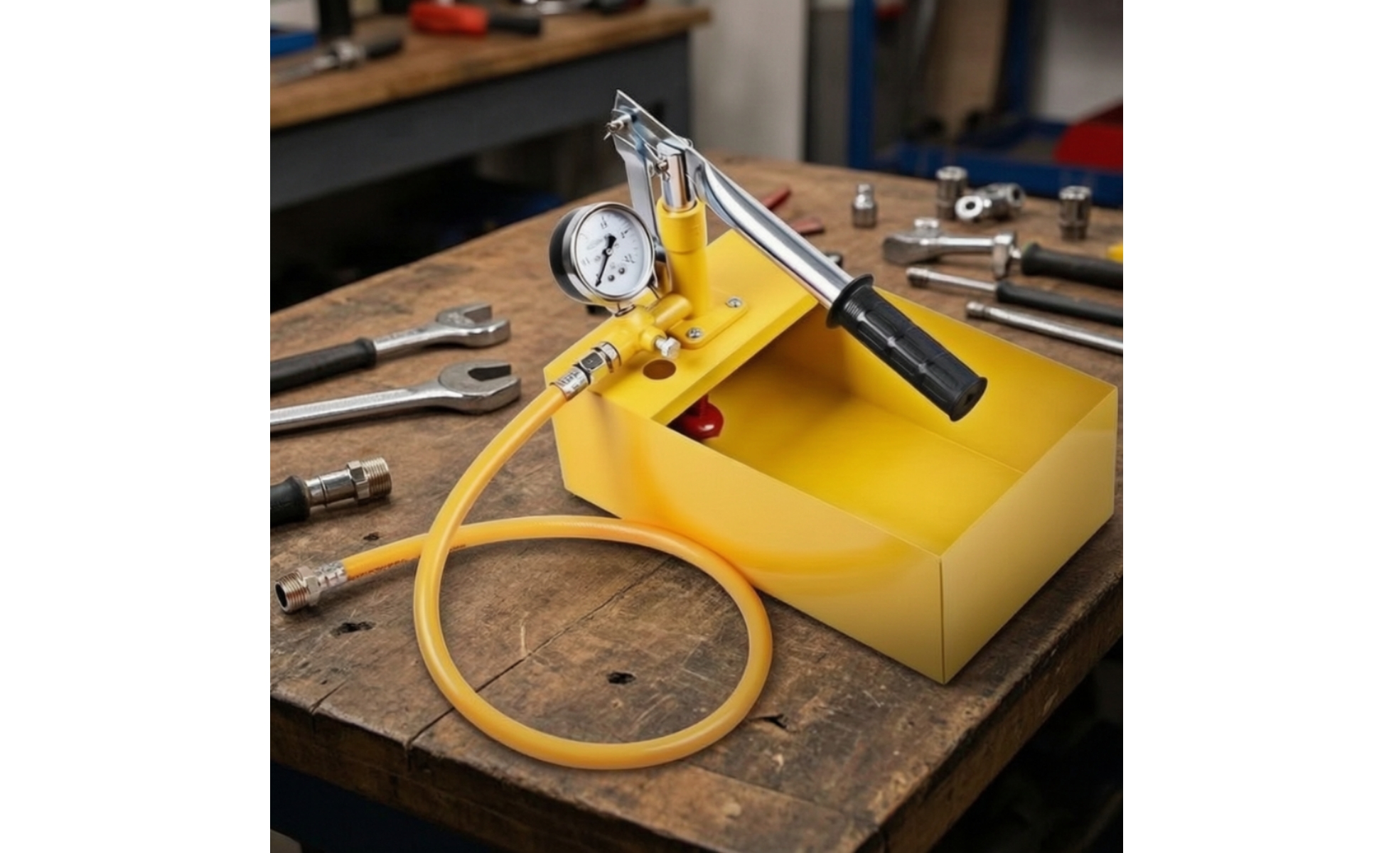 Pressure Test Pump with Water Tank Hand-Operated Manual Pressure Test Pump