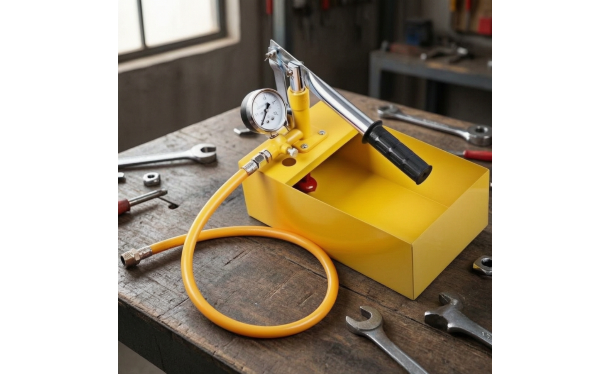 Pressure Test Pump with Water Tank Hand-Operated Manual Pressure Test Pump