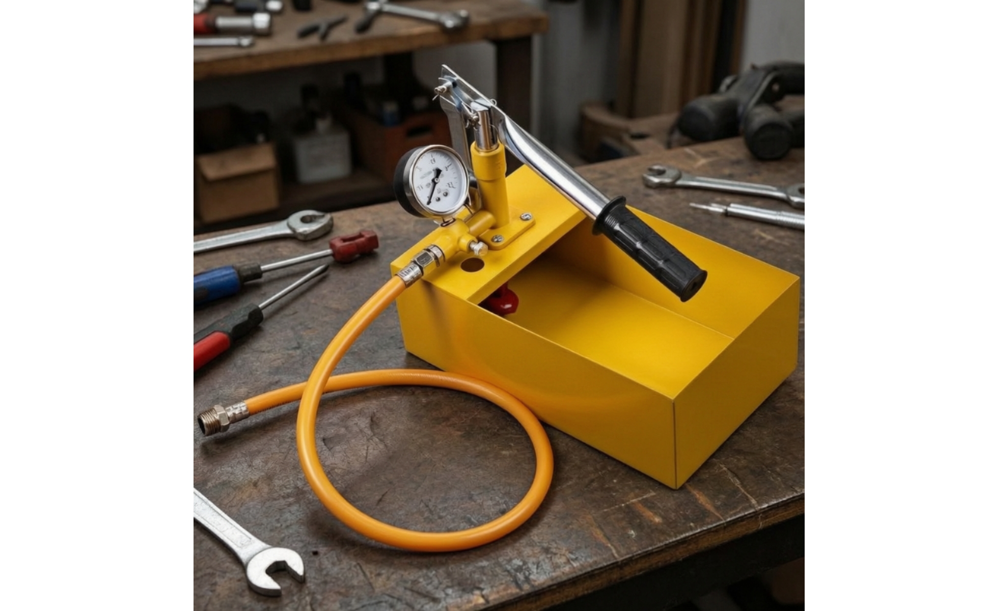 Pressure Test Pump with Water Tank Hand-Operated Manual Pressure Test Pump