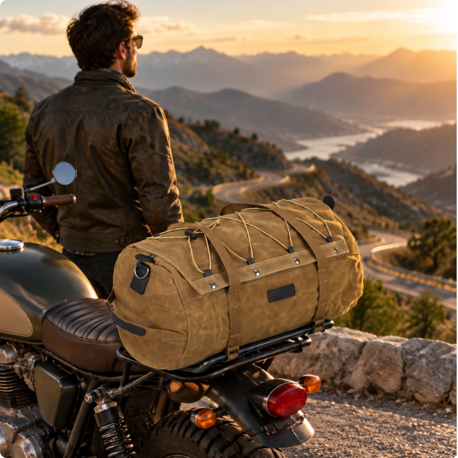 Motorcycle Rear-Seat Bag Water-Resistant for Travelers