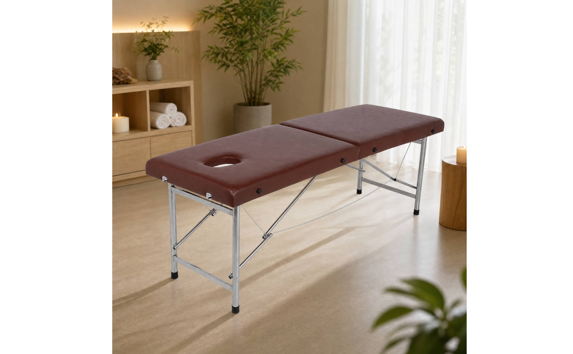 Folding Massage Table Padded Portable Massage Table with Carrying Handle Compact