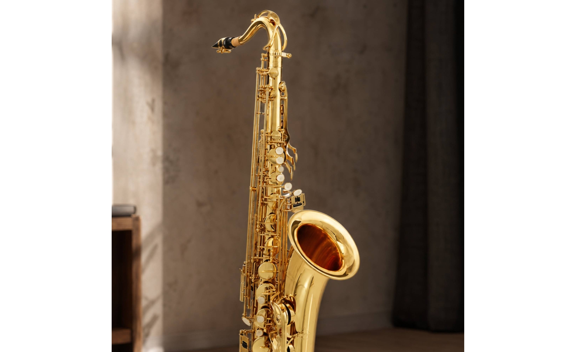 B-tenor-saxophon-tenorsaxophon Messing B-tenorsaxophon goldlackiert für Übung