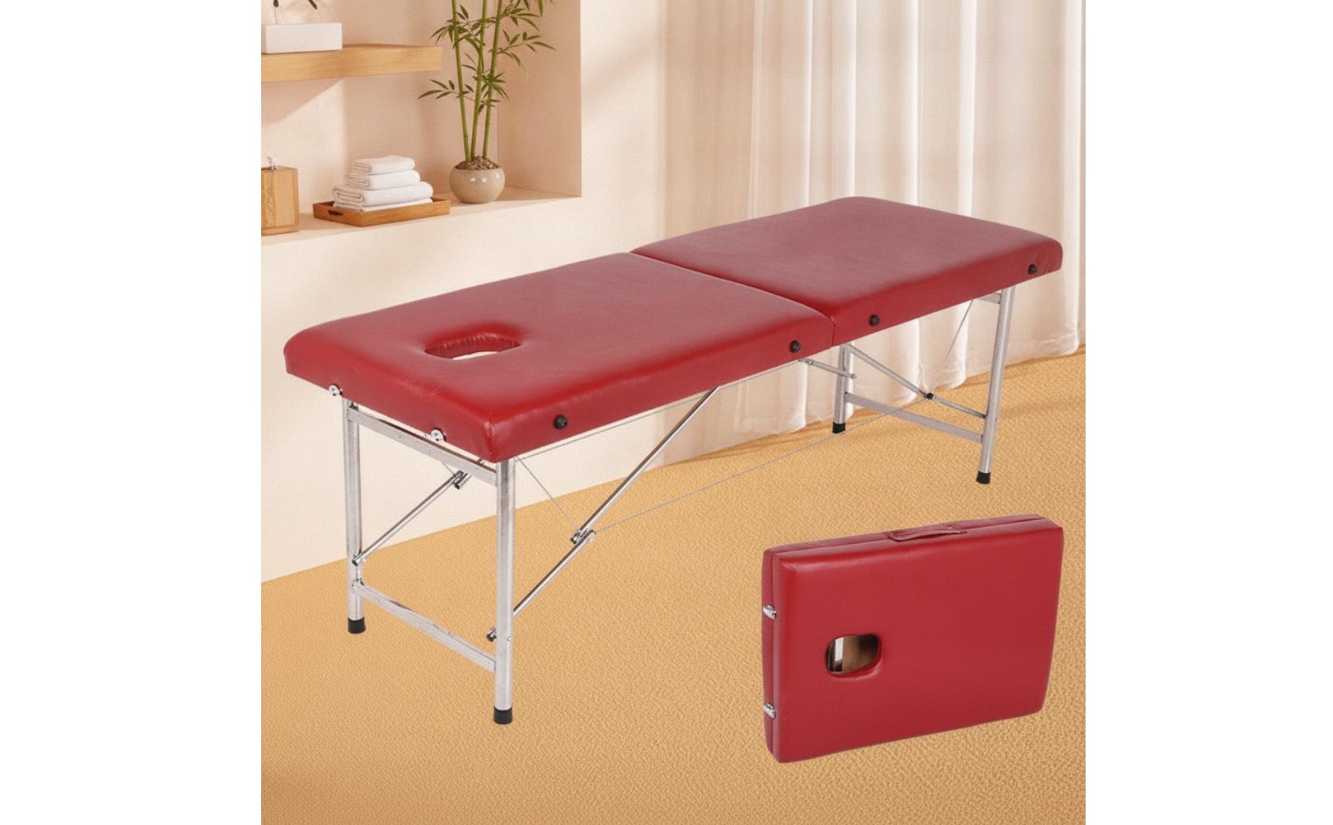 Folding Massage Table Padded Portable Massage Table with Carrying Handle Compact