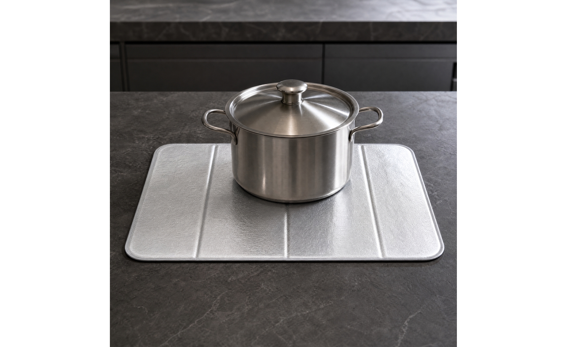 Faltbare Silikon-Hitzeschutzmatte mit Aluminiumfolie hitzebeständig für Buffet