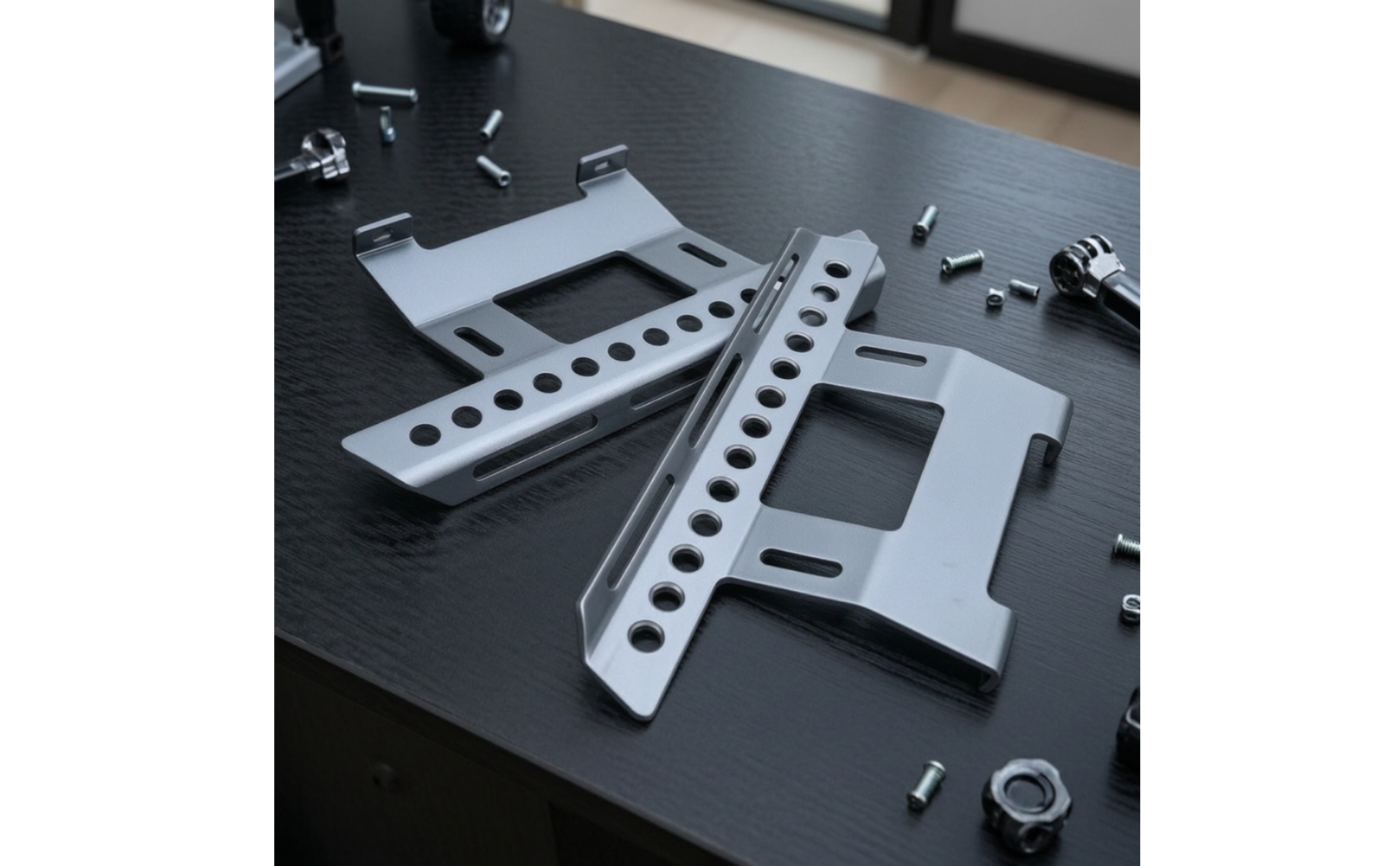 W373 Side Step Plates Sturdy Axial SCX10 Side Step Plates Slotted