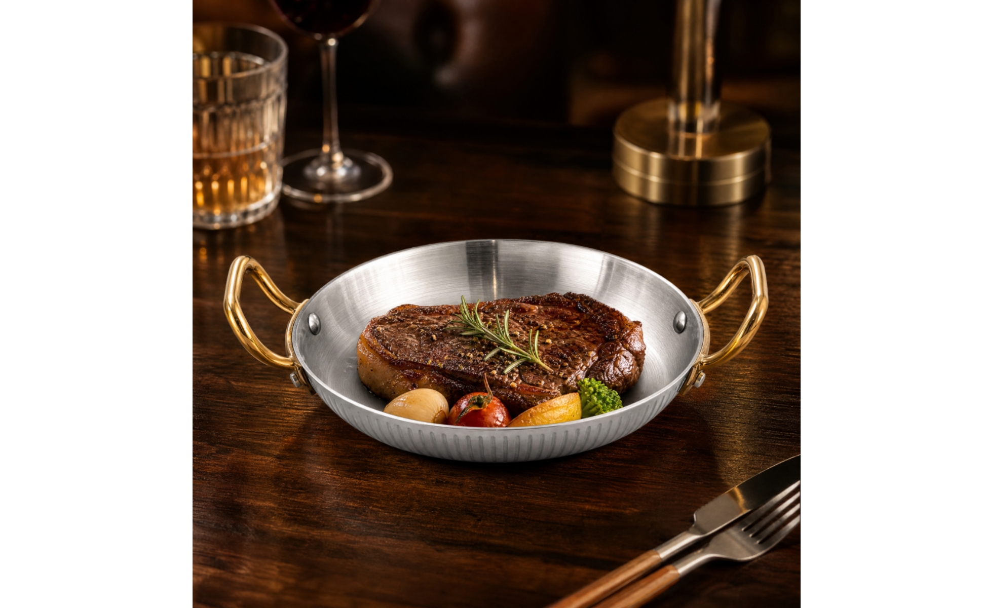 Serving Dish Evenly Spaced Vertical Ribbing for Catering Displays, Dining Tables