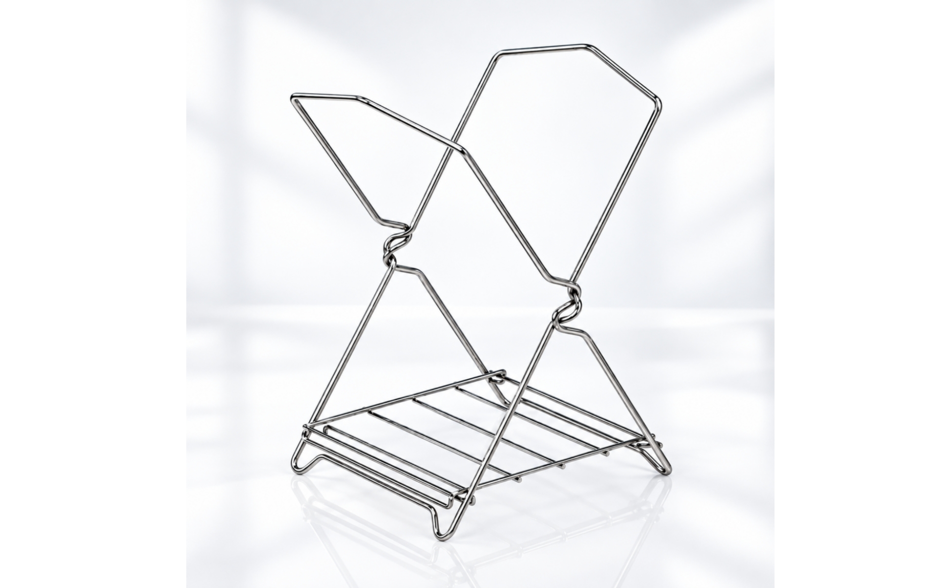 Folding Garbage Bag Holder Rack Foldable for Countertop, Food Cooking Areas