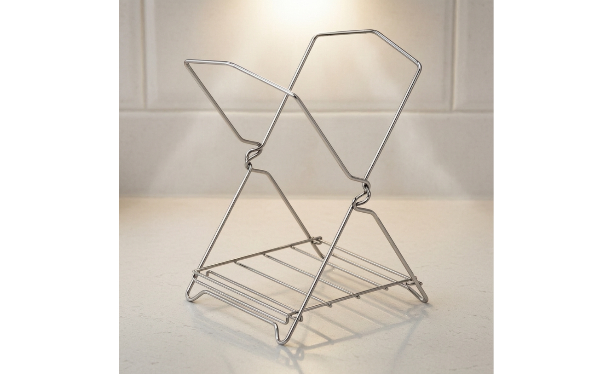 Folding Garbage Bag Holder Rack Foldable for Countertop, Food Cooking Areas