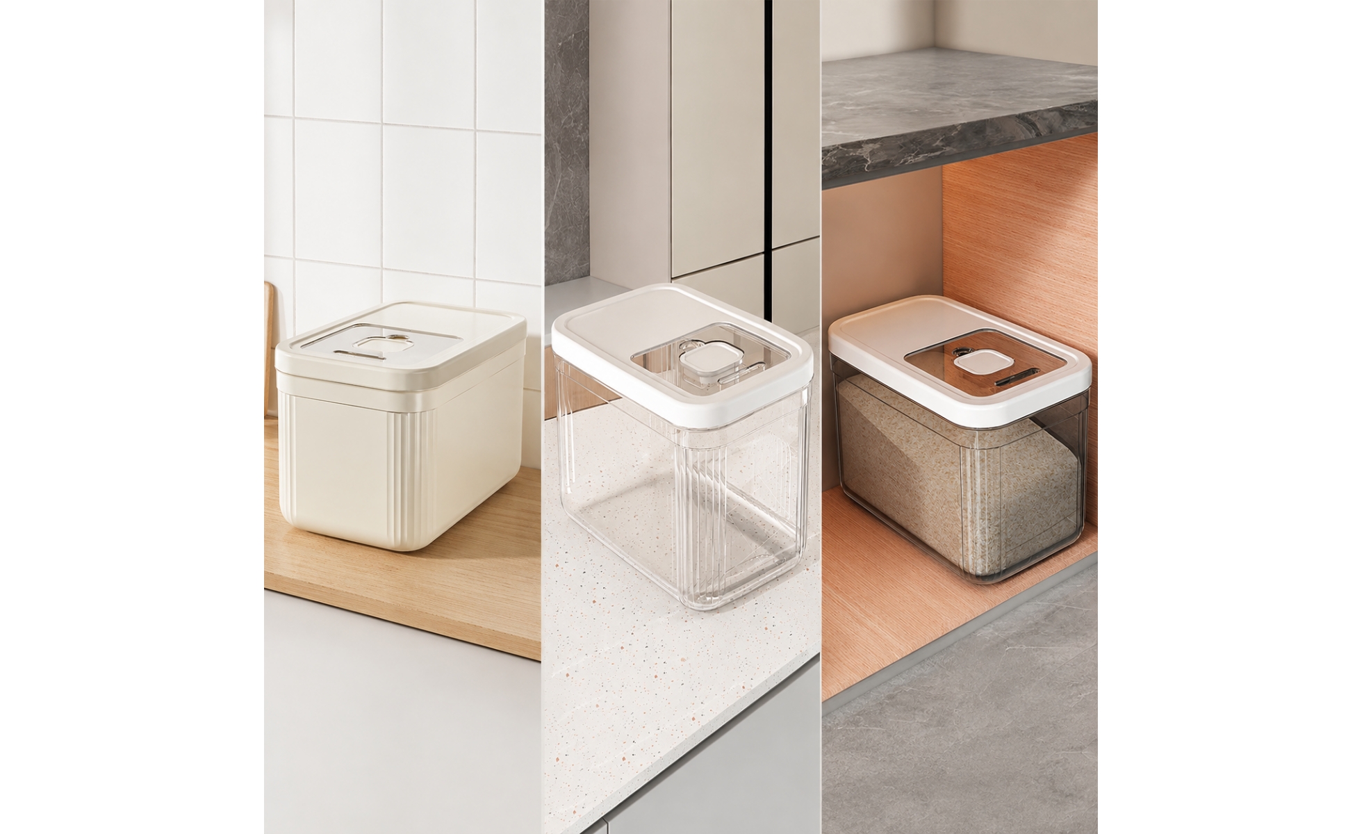 Food Bin Sealed Food Storage Bin with Clear Access Panel