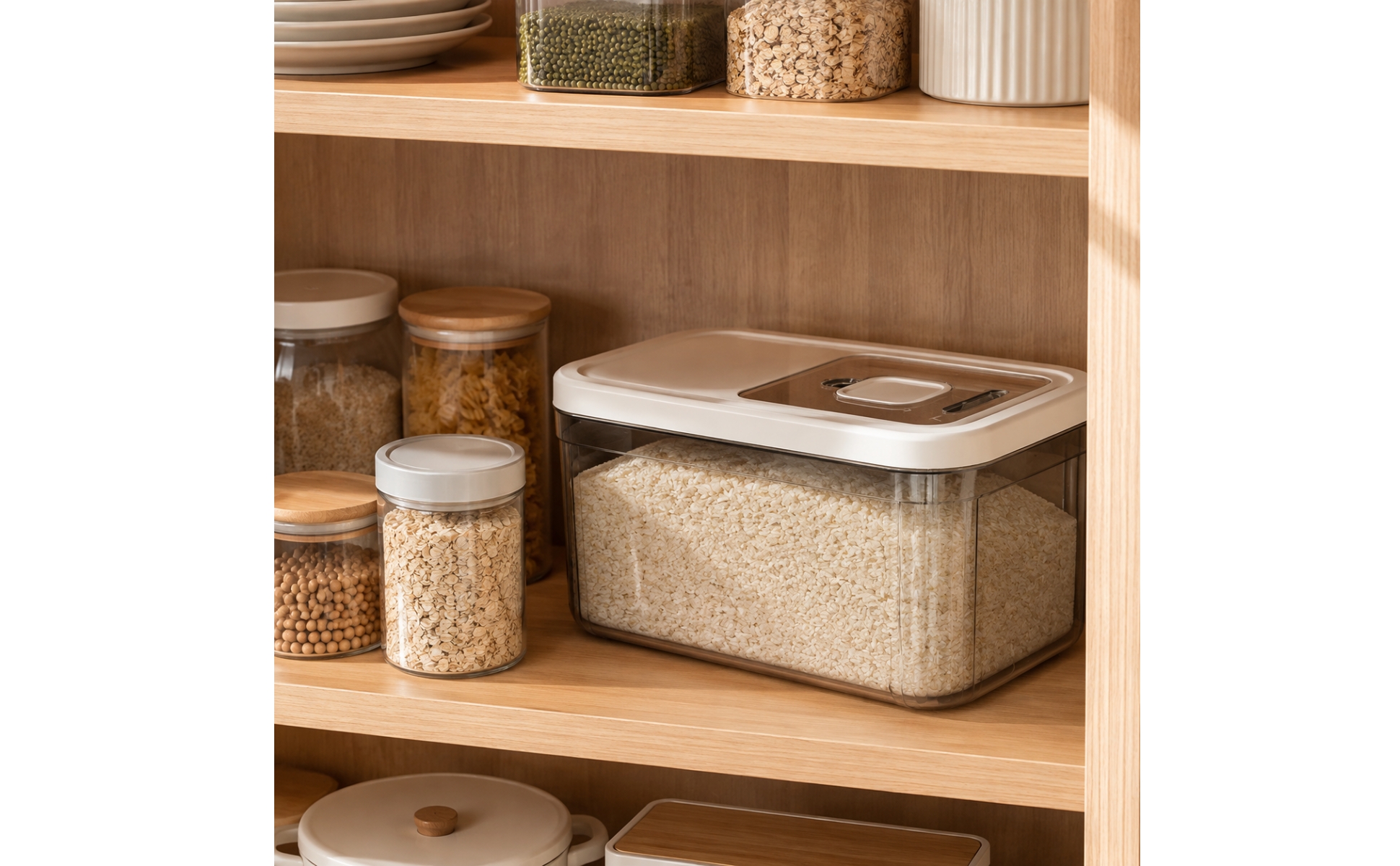 Food Bin Sealed Food Storage Bin with Clear Access Panel