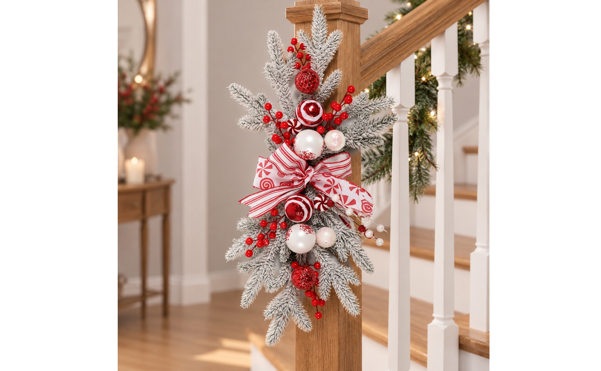 Hängendes Weihnachtszweig-Arrangement Festlich Für Eingangstür, Wohnzimmer