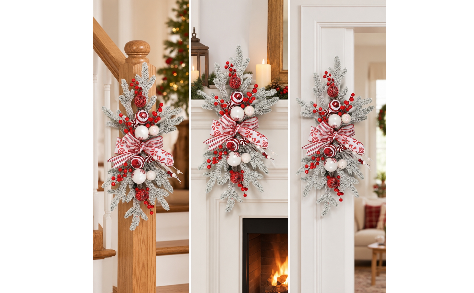 Hängendes Weihnachtszweig-Arrangement Festlich Für Eingangstür, Wohnzimmer