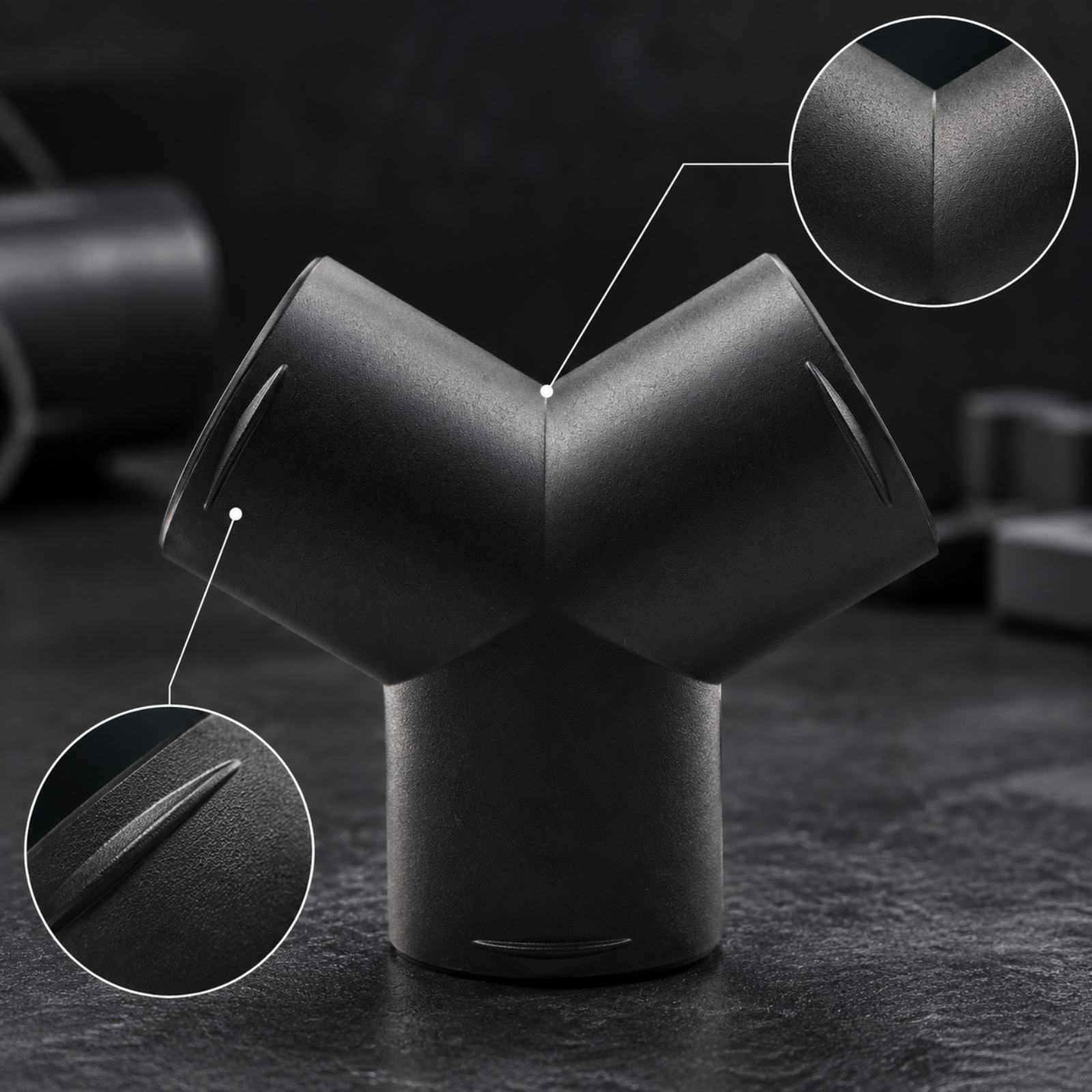 PA66 Kunststoff Y-Verteiler Luftdicht Y-Luftkanalverteiler Sturdy für - Produktbild 6