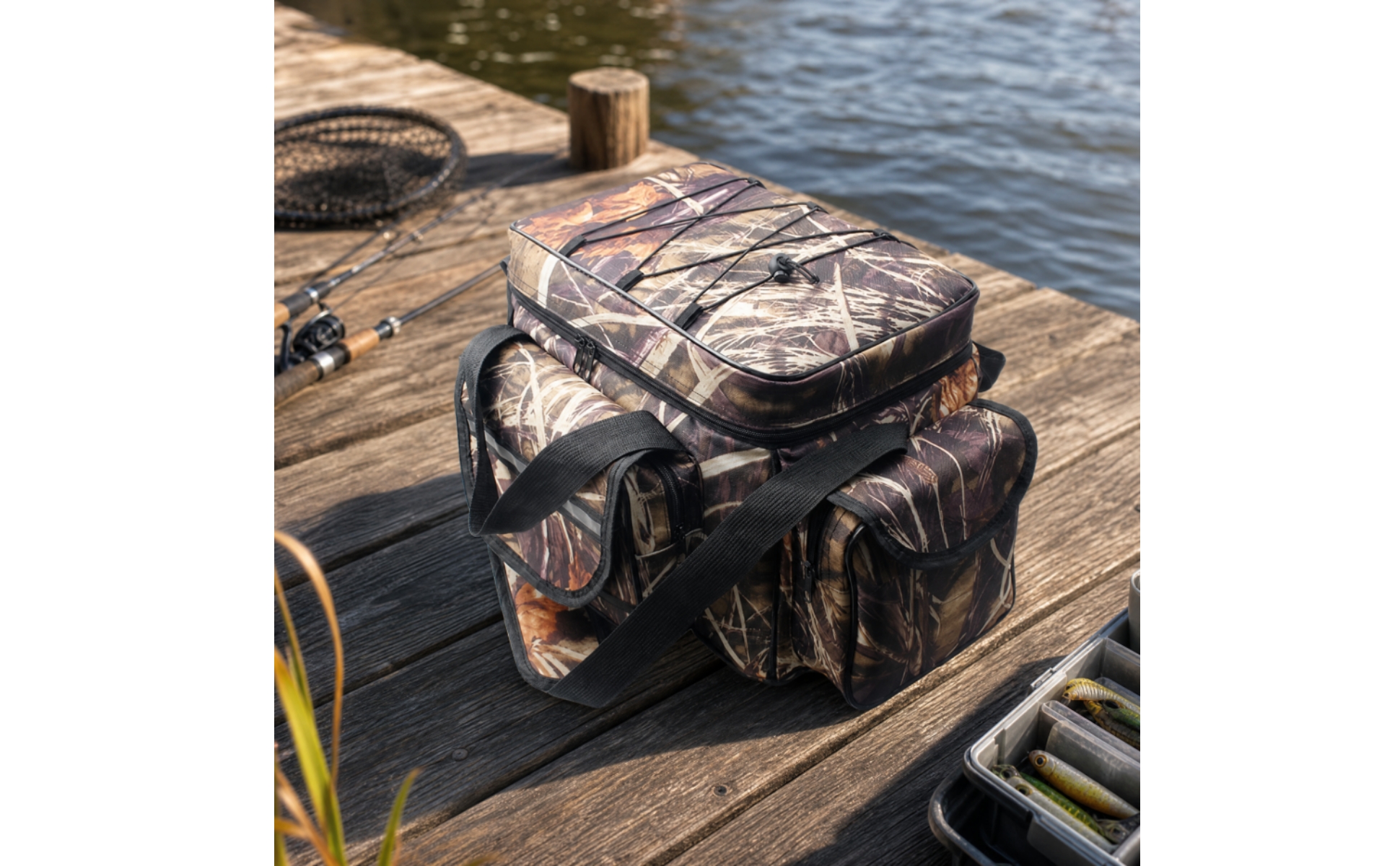 Tackle Bag Water Resistant Fishing Tackle Bag with Shoulder Strap Robust