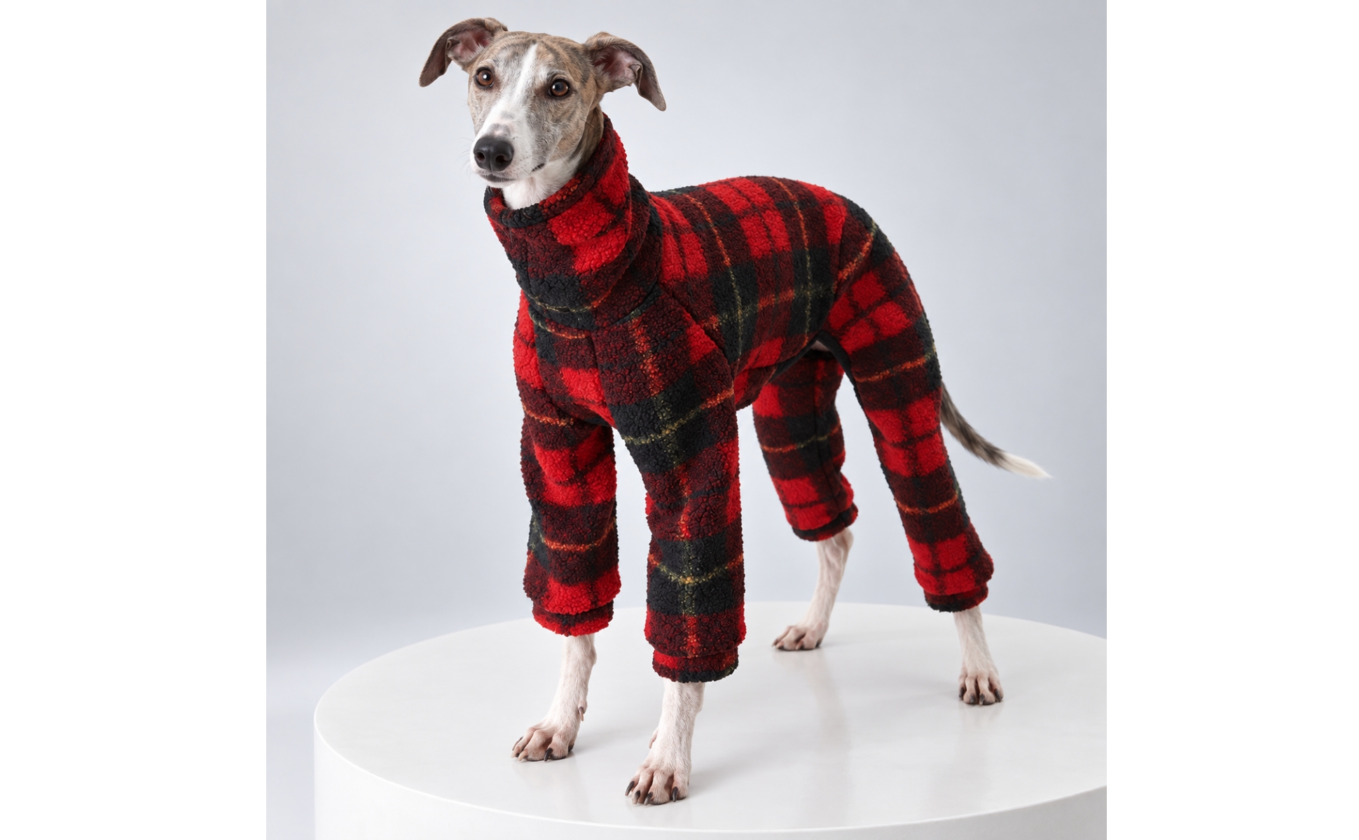 Fleece Hundepullover mit 4 Beinen aus Plüschfleece Winter Hundepullover