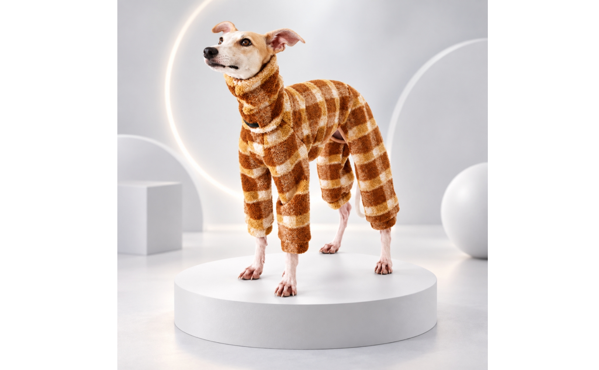 Fleece Hundepullover mit 4 Beinen aus Plüschfleece Winter Hundepullover