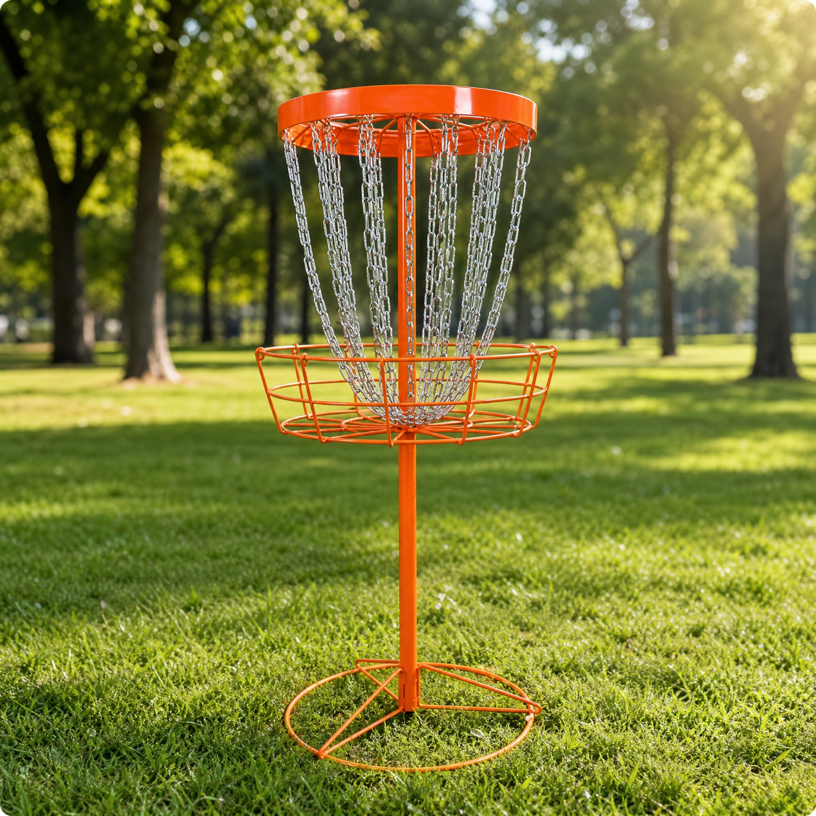 Metal Disc Golf Practice Basket High Visibility for Training Sessions, Park Play