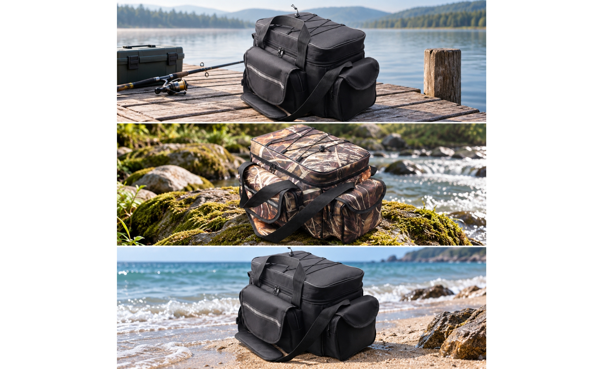 Tackle Bag Water Resistant Fishing Tackle Bag with Shoulder Strap Robust