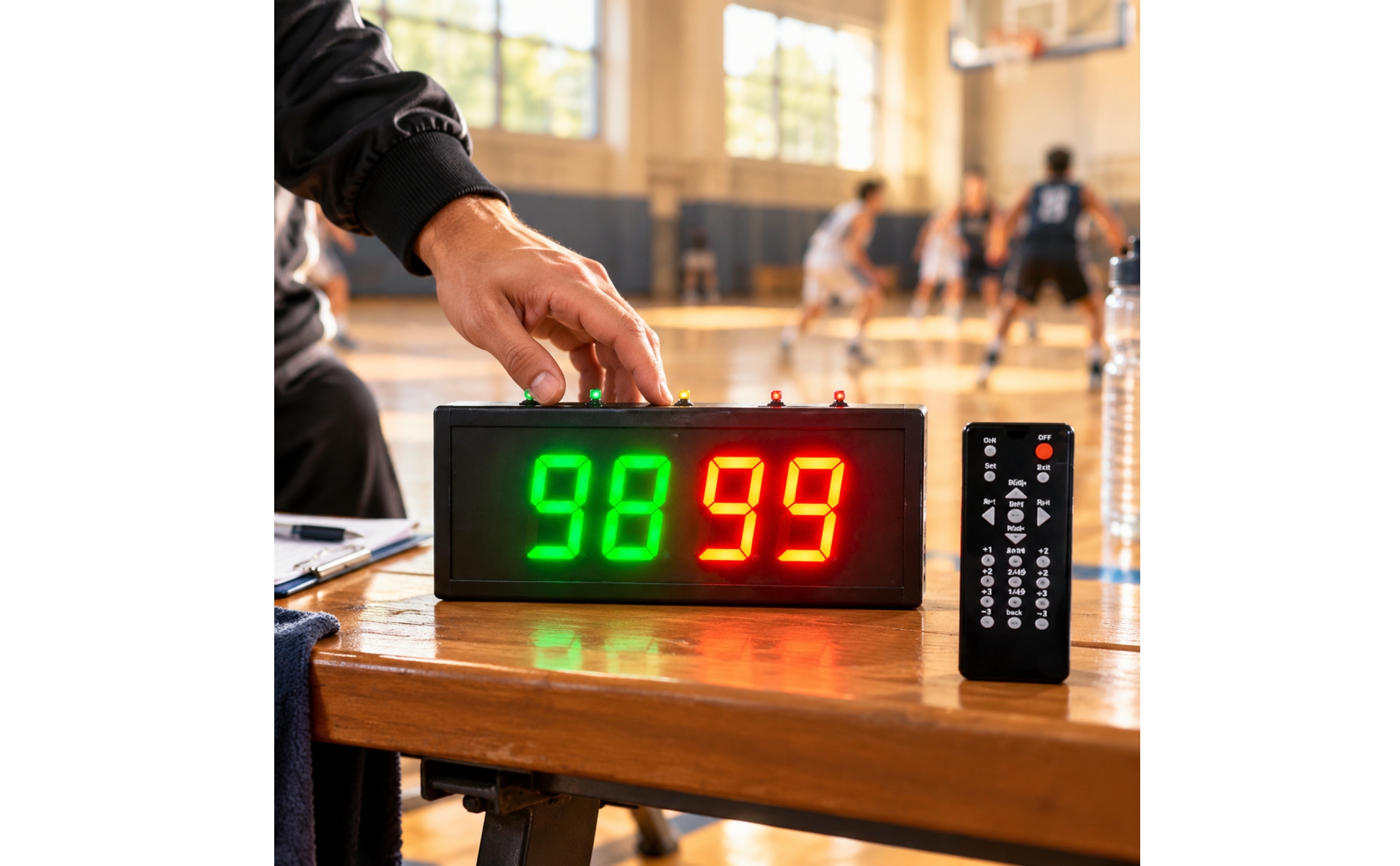 Led-Scoreboard mit Fernbedienung Netz- und Powerbankbetrieben für Trainingsräume