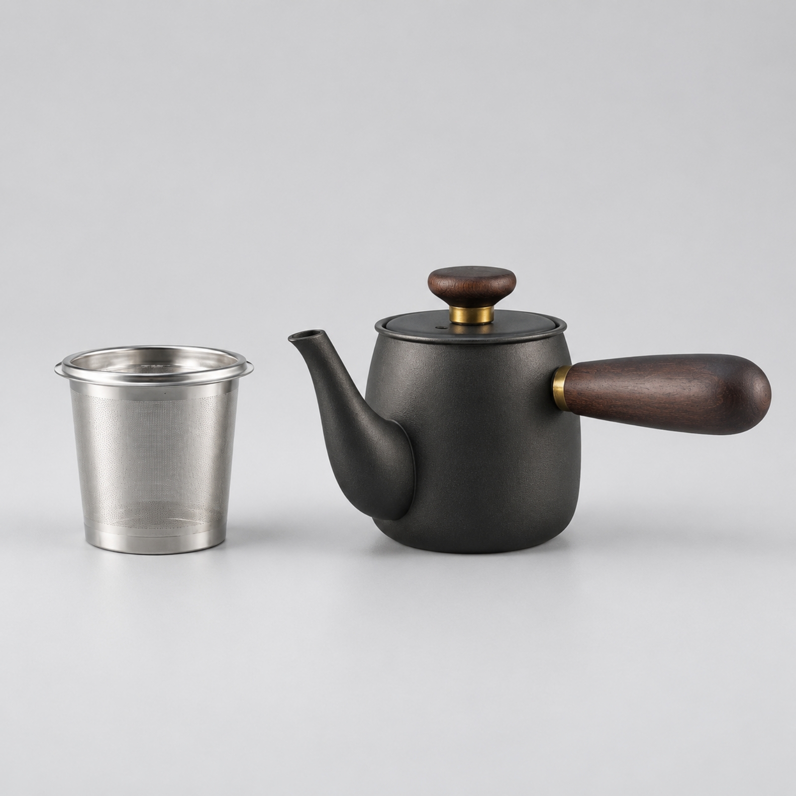Compact Stainless Steel Tea Brewer Sleek for Desk - Afbeelding 2 van 10