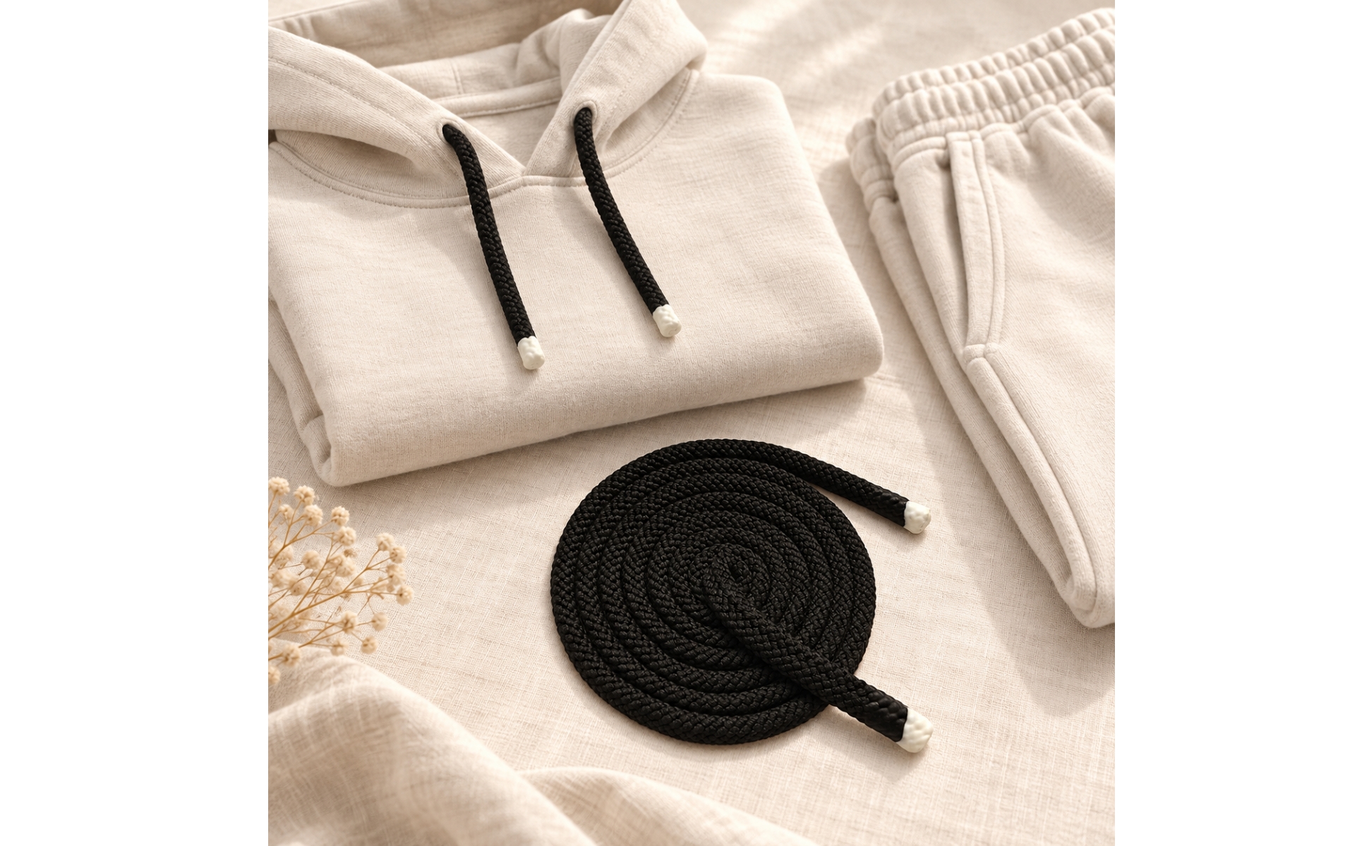 Flache Nylon-Zugkordel Einfach Einzufädeln Verstellbare Hoodie-Kordel