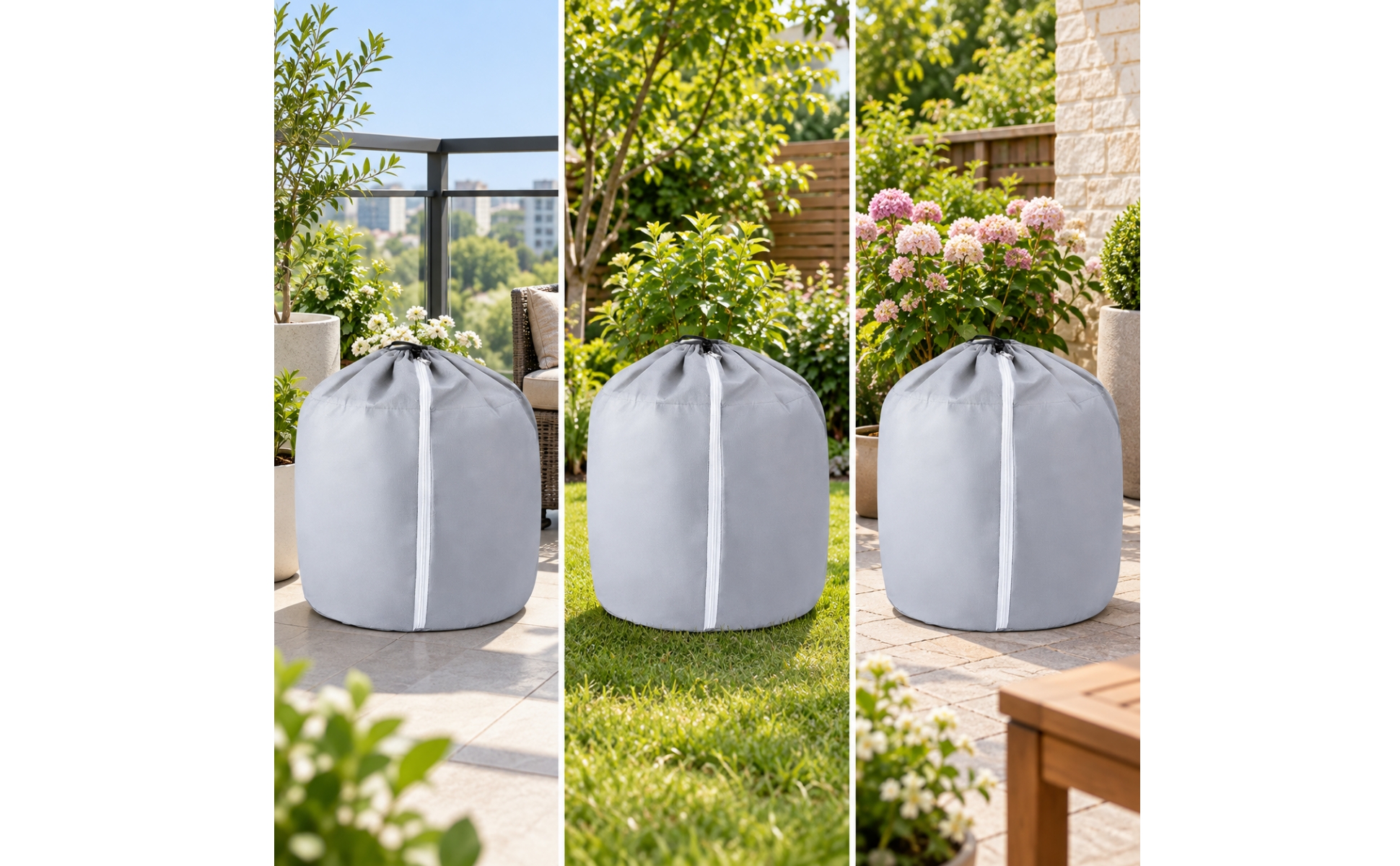 Pflanzenschutzabdeckung mit Reißverschluss Kältebeständig für Garten, Terrasse