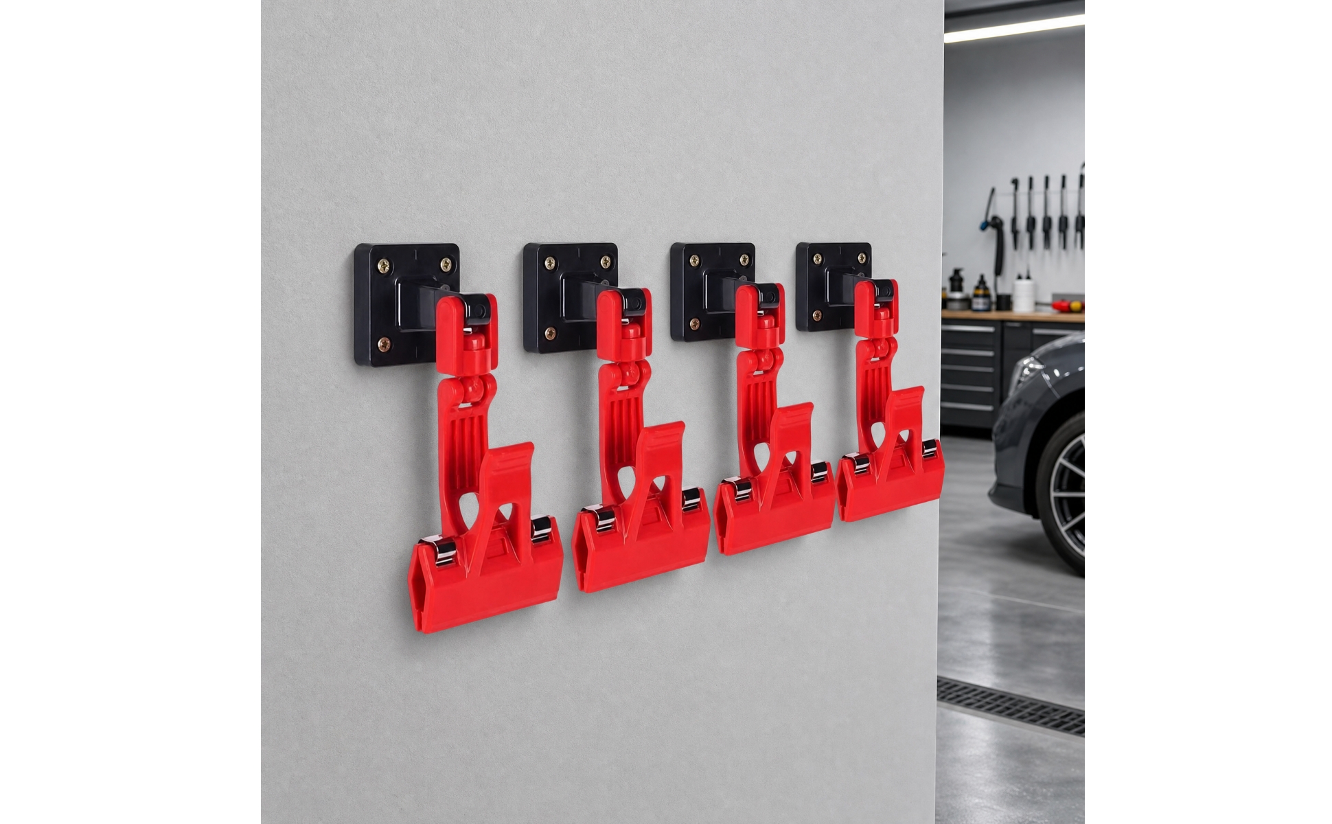 4 Stück Drehbare Klemme für Autofußmatten Drehbar Wandmontierte Fußmattenklemme