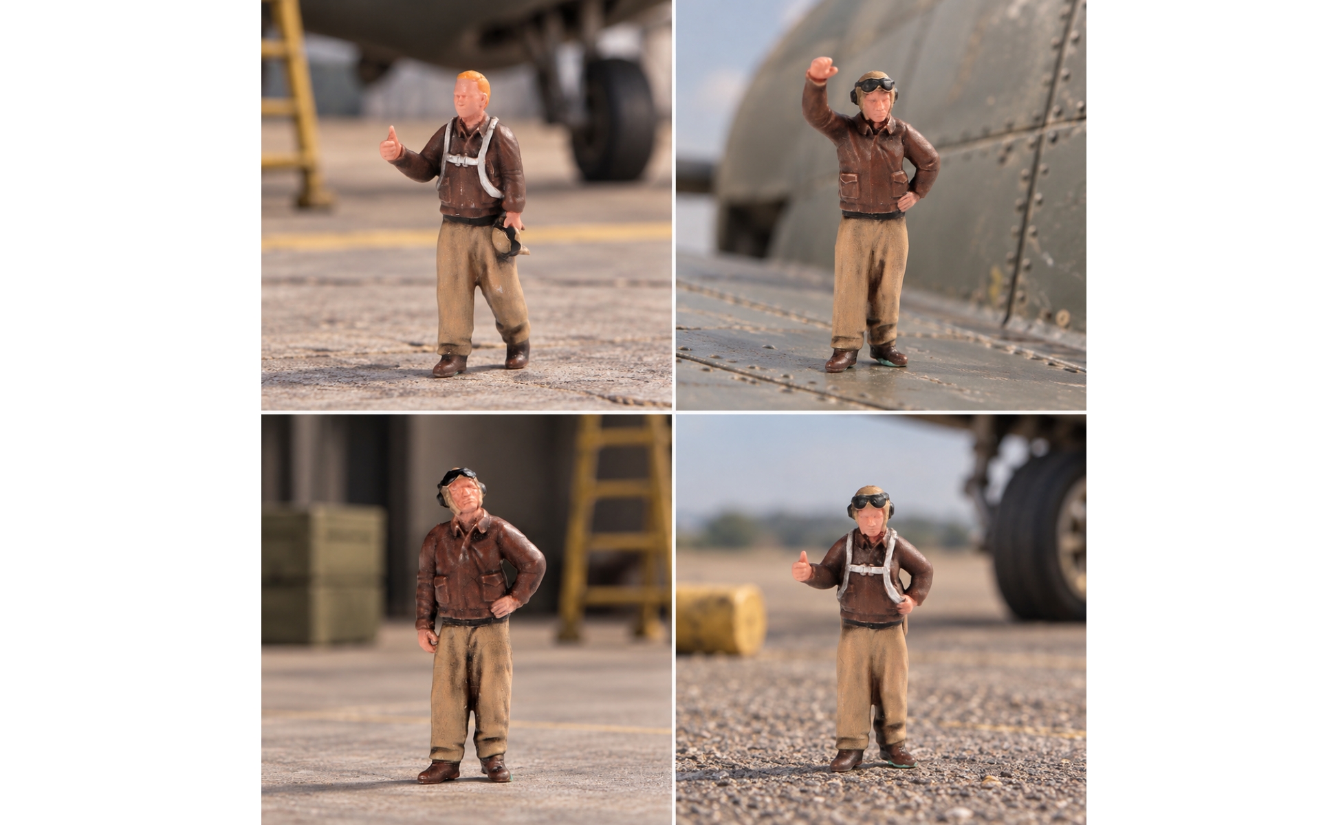 1/64 Scale Pilot Figure Compact Painted Pilot Figure Realistic